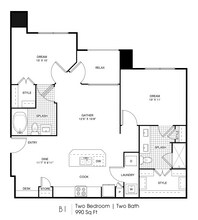 Two Bedroom Two Bathroom 6104 floor plan